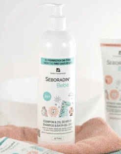 Seboradin Bebe, szampon & żel do mycia 2w1, 500 ml