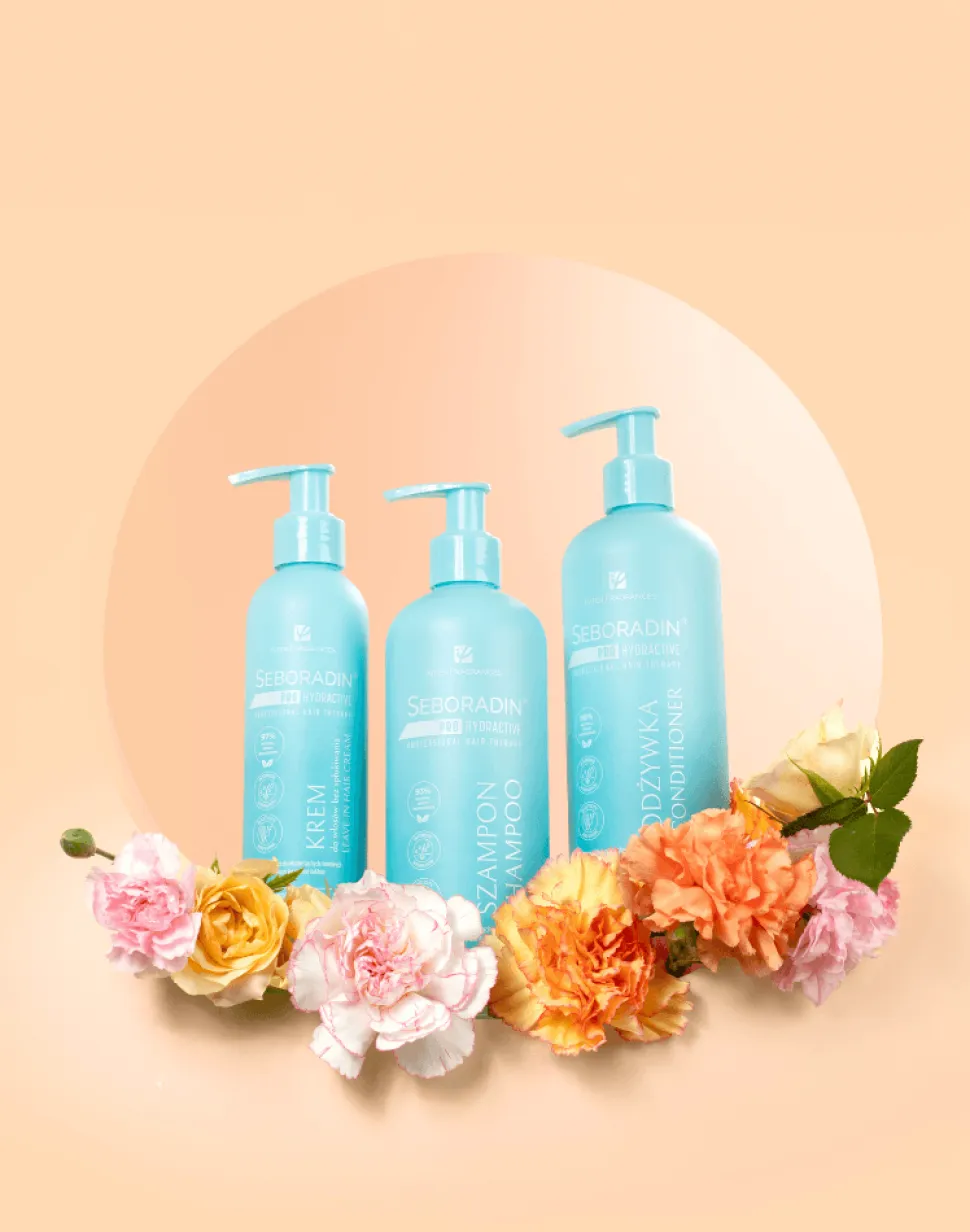 Seboradin Pro Hydractive, szampon do włosów suchych i matowych, 400 ml
