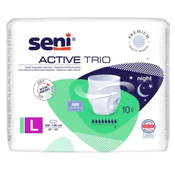 Seni Active Trio, elastyczne majtki chłonne, rozmiar L, 10 szt.