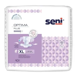 Seni Optima Plus, pieluchomajtki z pasem biodrowym, rozmiar XL, 10 szt.