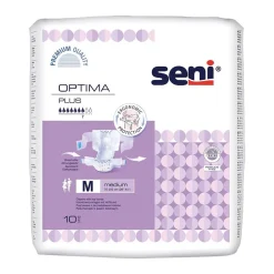 Seni Optima Plus, pieluchomajtki z pasem biodrowym, rozmiar M, 10 szt.