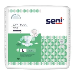 Seni Optima Trio, pieluchomajtki z pasem biodrowym, rozmiar L, 10 szt.