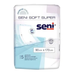 Seni Soft Super, podkład higieniczny, 90 cm x 170 cm, 5 szt.
