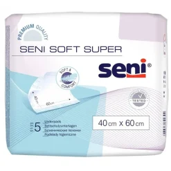 Seni Soft Super, podkłady higieniczne, 40 cm x 60 cm, 5 szt.