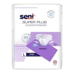 Seni Super Plus, pieluchomajtki dla dorosłych, rozmiar L, 30 szt.