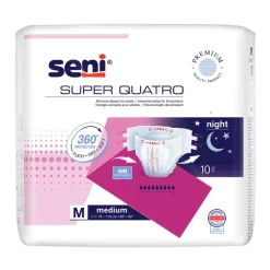 Seni Super Quatro, pieluchomajtki dla dorosłych, rozmiar M, 10 szt.