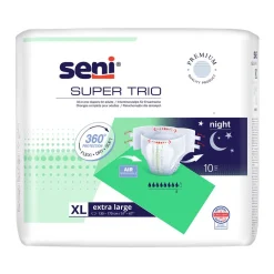 Seni Super Trio, pieluchomajtki dla dorosłych, rozmiar XL, 10 szt.