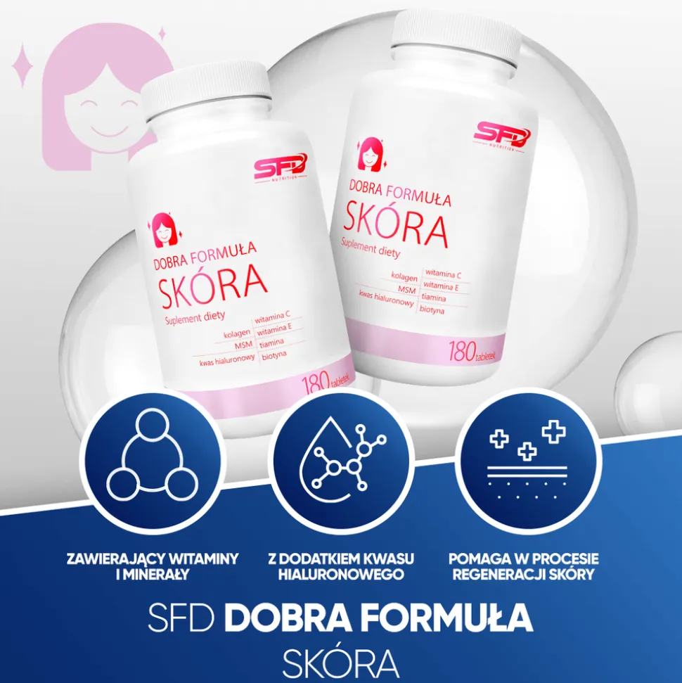 SFD Dobra Formuła Skóra, tabletki, 180 szt.