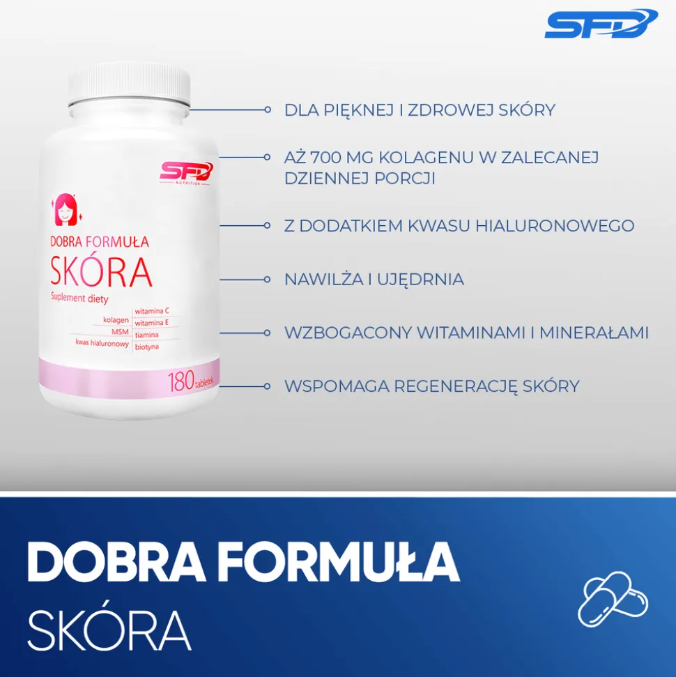 SFD Dobra Formuła Skóra, tabletki, 180 szt.