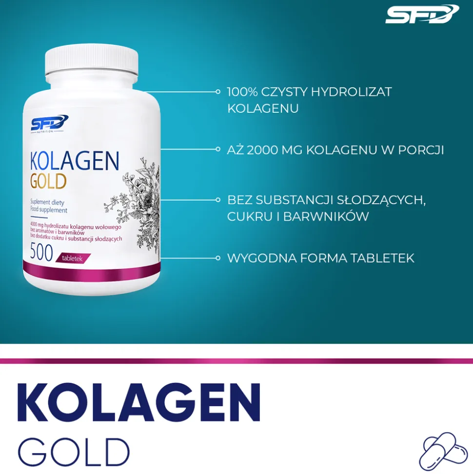 SFD Kolagen Gold, tabletki, 500 szt.