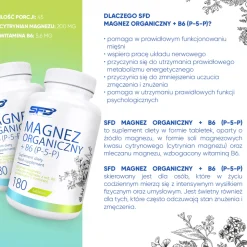 SFD Magnez Organiczny + B6 (P-5-P), tabletki, 180 szt.
