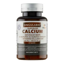 Singularis Calcium naturalny wapń Ovocet + wit. D3, kapsułki, 60 szt.