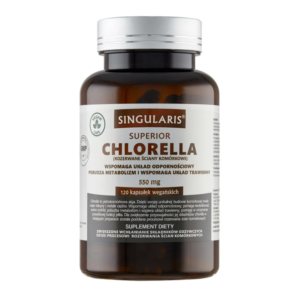 Singularis Chlorella 550 mg, kapsułki, 120 szt.