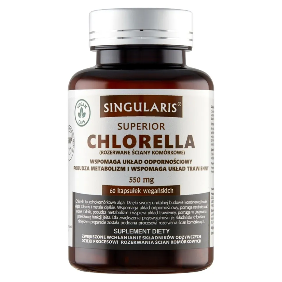 Singularis Chlorella 550 mg, kapsułki, 60 szt.