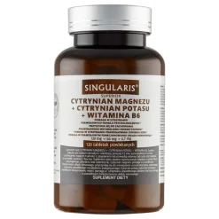 Singularis Cytrynian Magnezu + Cytrynian Potasu + Wit. B6, tabletki powlekane, 120 szt.