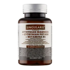 Singularis Cytrynian Magnezu + Cytrynian potasu + Witamina B6, tabletki, 60 szt.