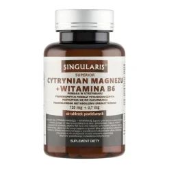 Singularis Cytrynian Magnezu + Witamina B6, tabletki powlekane, 60 szt.