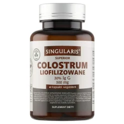 Singularis Superior Colostrum liofilizowane 30% lgG 500 mg, kapsułki, 60 szt.