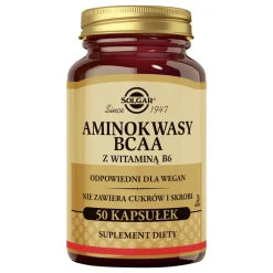 Solgar Aminokwasy BCAA z witaminą B6, kapsułki, 50 szt.