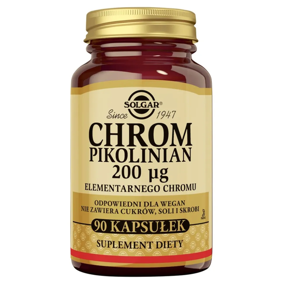 Solgar Chrom Pikolinian 200 µg, kapsułki, 90 szt.
