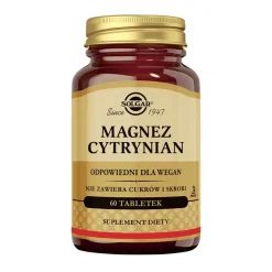 Solgar Magnez Cytrynian, tabletki, 60 szt.