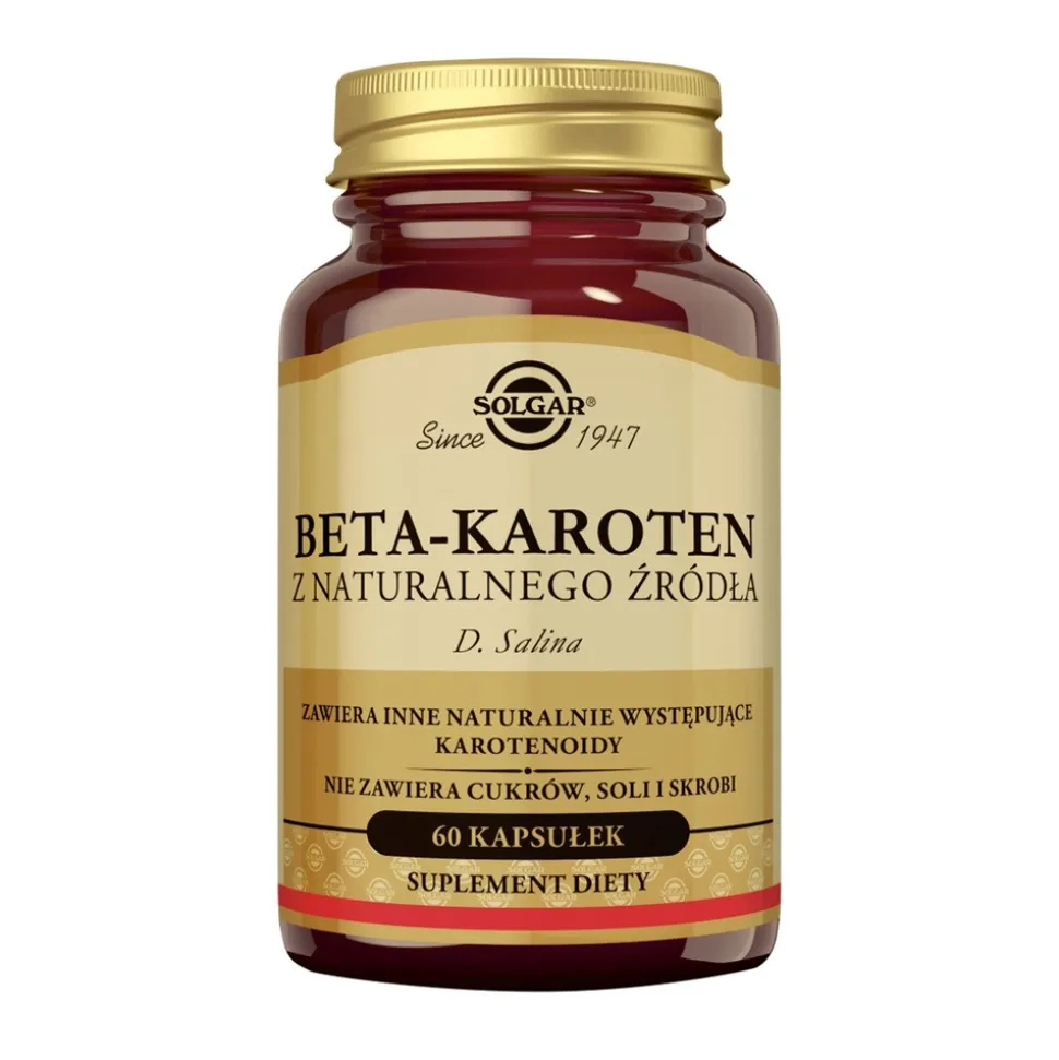 Solgar Naturalny Beta Karoten, kapsułki, 60 szt.