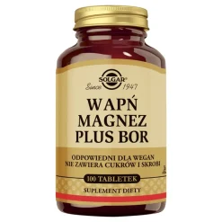 Solgar Wapń Magnez plus Bor, tabletki, 100 szt.