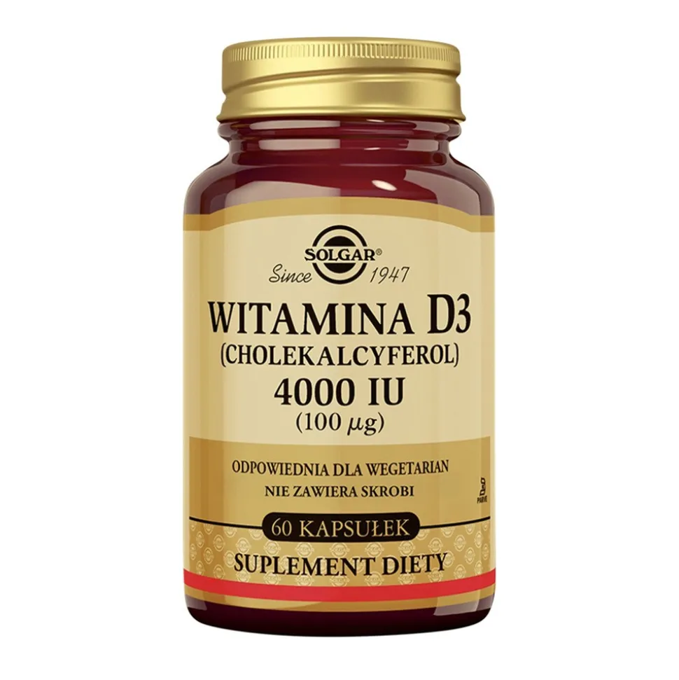 Solgar Witamina D3 4000 IU, kapsułki, 60 szt.