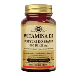 Solgar Witamina D3 1000 IU, pastylki do ssania, 100 szt.