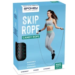 Spokey, Candy Rope, skakanka łożyskowana, zielona, 1 szt.
