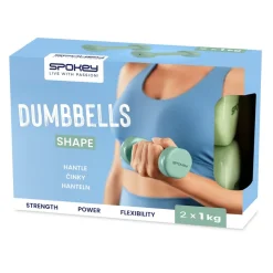 Spokey Shape, zestaw hantli winylowych, 2 x 1 kg