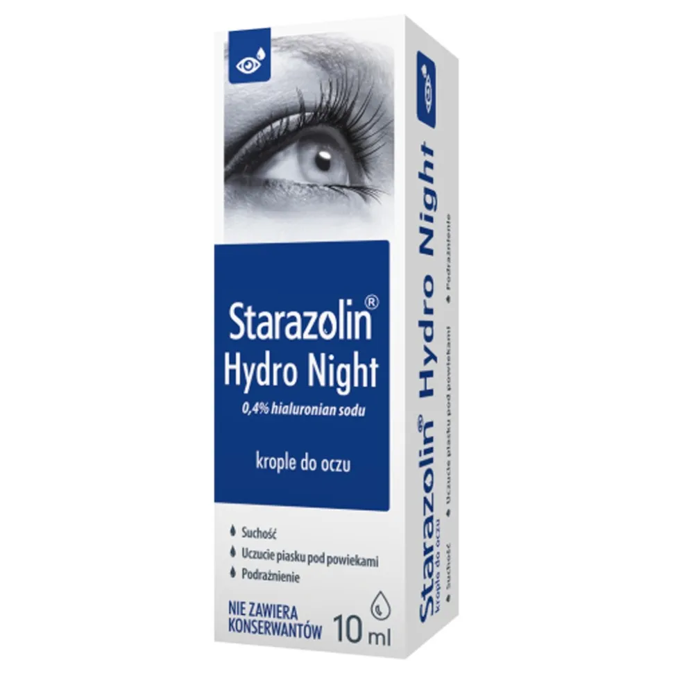 Starazolin Hydro Night, krople do oczu, 10 ml