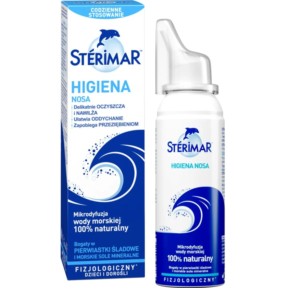 Sterimar Higiena Nosa, izotoniczna woda morska, spray do nosa, 100 ml