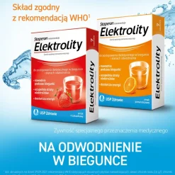Stoperan, Elektrolity, proszek, smak pomarańczowy, 7 saszetek