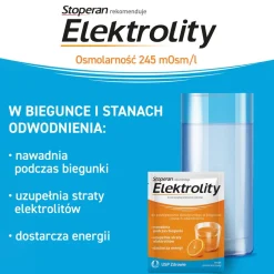 Stoperan, Elektrolity, proszek, smak pomarańczowy, 7 saszetek