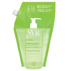 SVR Sebiaclear, złuszczający żel do mycia przeciwdziałający niedoskonałościom, uzupełnienie, 400 ml