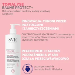 SVR Topialyse Baume Protect+, balsam do skóry atopowej i skłonnej do alergii, 400 ml