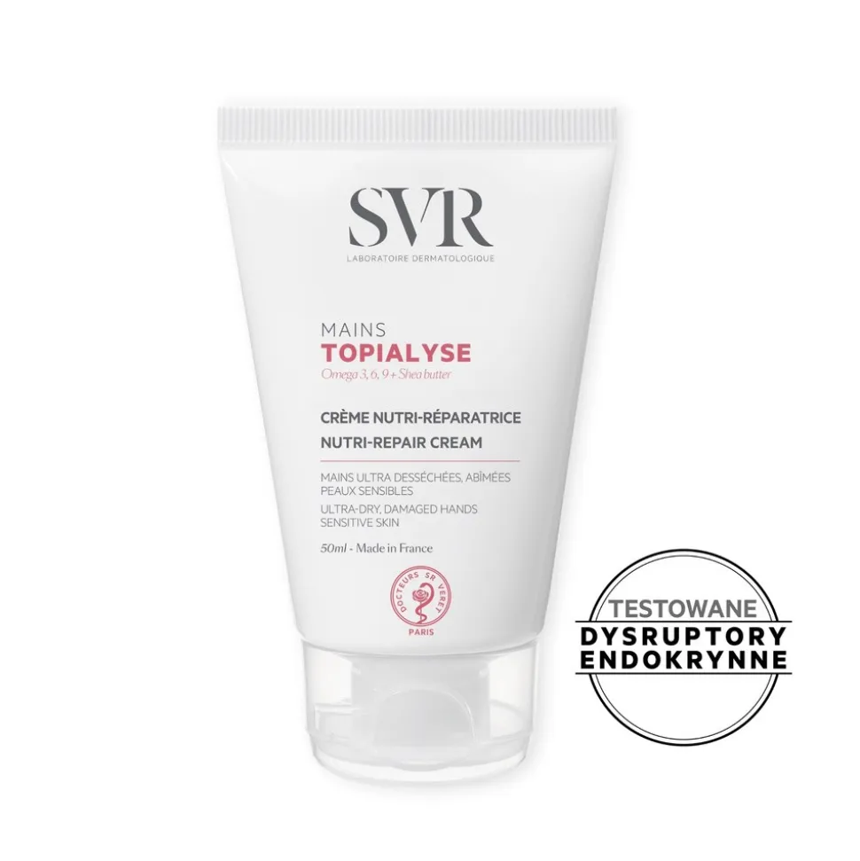 SVR Topialyse Mains, odżywczo-regenerujący krem do rąk, 50 ml