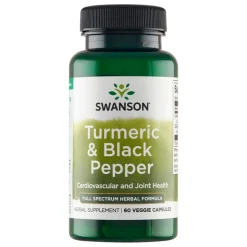 Swanson Full Spectrum Turmeric & Czarny pieprz, kapsułki, 60 szt.