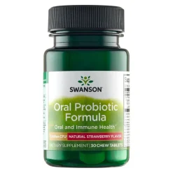 Swanson Probiotyczna formuła jamy ustnej,smak truskawkowy, tabletki, 30 szt.