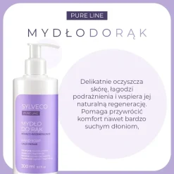 Sylveco Pure Line, kojąco-regenerujące, mydło do rąk, płyn, 300 ml