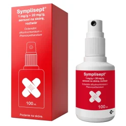 Symplisept, 1 mg/g+20 mg/g, aerozol na skórę, 100 ml