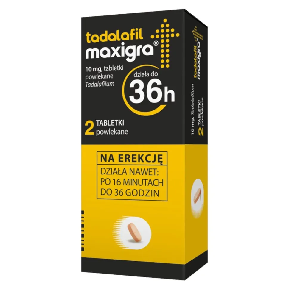 Tadalafil Maxigra, 10 mg, tabletki powlekane, 2 szt.