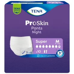 Tena Pants ProSkin Super Night, majtki chłonne, rozmiar M, 10 szt.