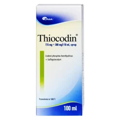 Thiocodin, 15 mg + 300 mg/10 ml, syrop, 100 ml