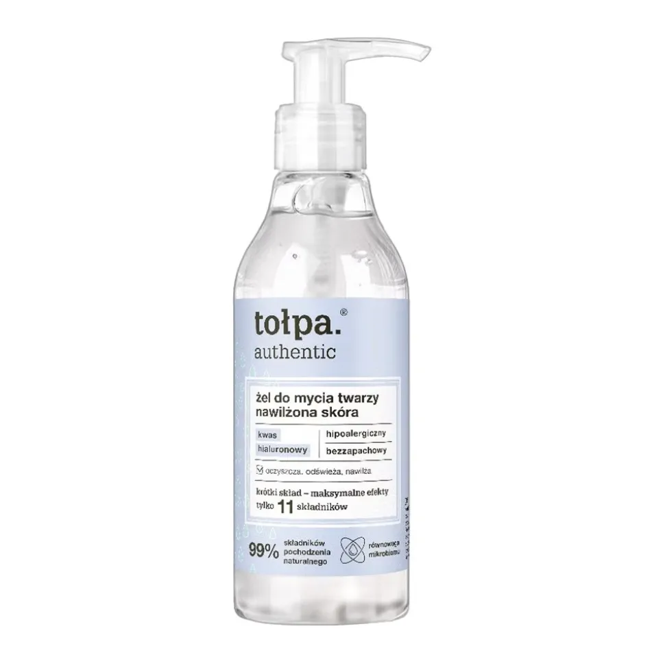 Tołpa Authentic, żel do mycia twarzy, skóra nawilżona, 195 ml
