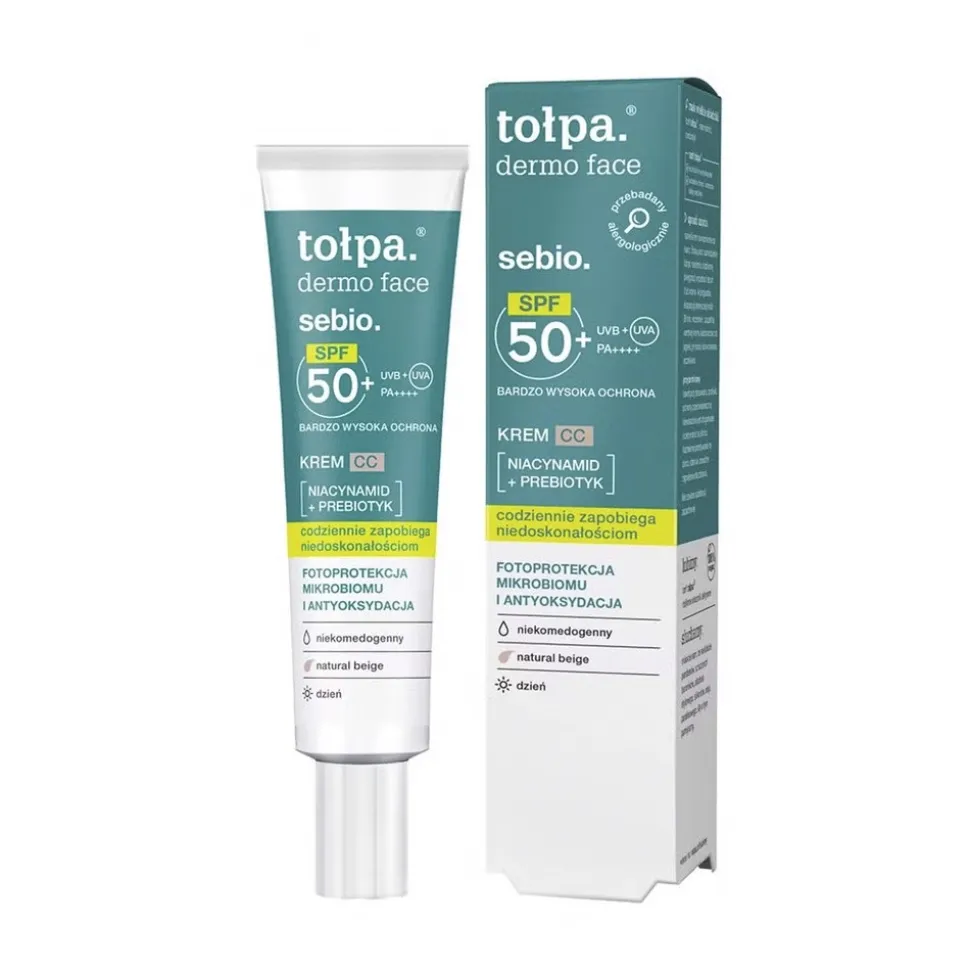 Tołpa Dermo Face Sebio, krem CC, SPF 50+, 40 ml