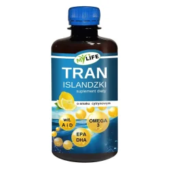Tran Islandzki o smaku cytrynowym, olej, 250 ml