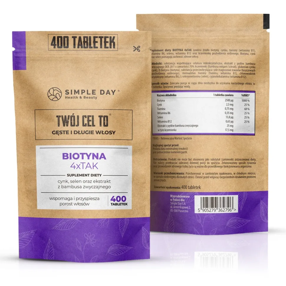 Twój Cel To Biotyna 4xTak, tabletki, 400 szt.
