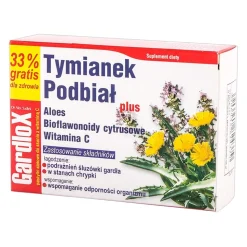 Tymianek i Podbiał plus, pastylki do ssania, 16 szt. + 8 szt. GRATIS